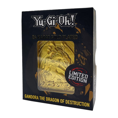 Yu-Gi-Oh! Gandra the Dragon of Destruction Limited Edition 24k Gold Plated Metal Card