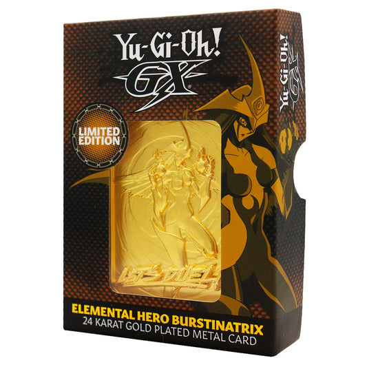 Yu-Gi-Oh! GX Elemental Hero Burstinatrix 24K Gold Plated Metal Card