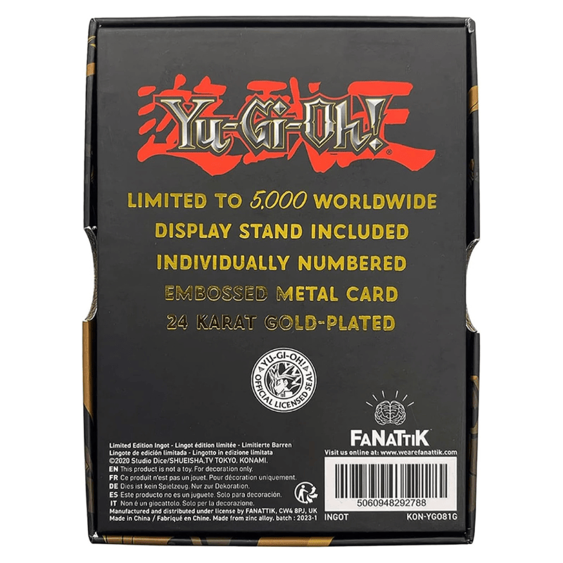 Yu-Gi-Oh! Silent Swordsman Limited Edition 24k Gold Plated Metal Card